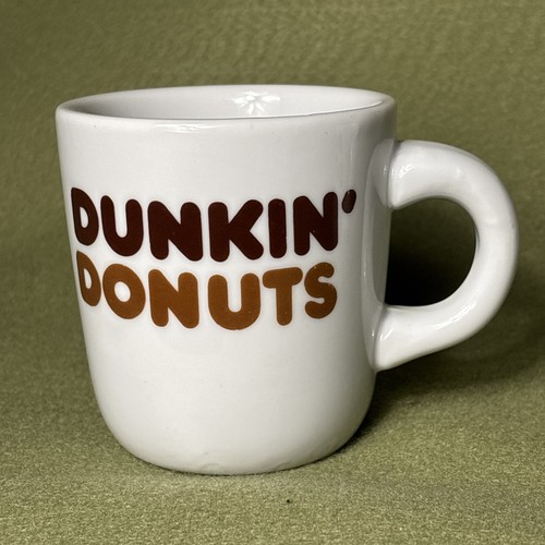 Small Vintage DUNKIN DONUTS Heavy Stoneware Coffee Tea Hot Cocoa Mug *SOME FLAWS