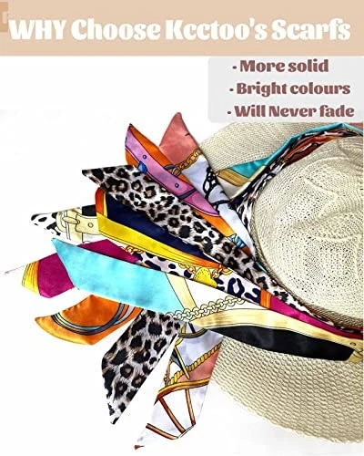  Paquete de 2/6/10 bolsas de bufanda para mujer bolso bufandas banda cabello 6 piezas púrpura + azul Foto 2 de 4