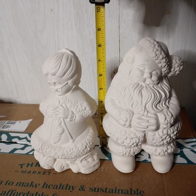 Mr And Mrs Clause Ceramic Bisque Ready To Paint