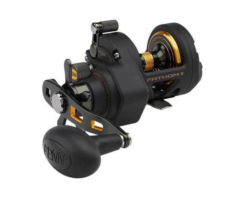 Penn Fathom II 12 Star Drag Mag Brake / Mulinello Da Pesca In Mare Multiplier - Immagine 2 di 3