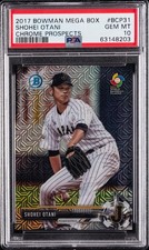 2017 BOWMAN MEGA BOX CHROME PROSPECTS #BCP31 SHOHEI OTANI PSA 10