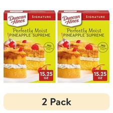(2 pack) Pineapple Flavored Cake Mix, 15.25 oz.