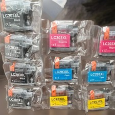 LC203XL 10 Pack Compatible Ink Cartridges for Brother Black/Cyan/Magenta/Yellow