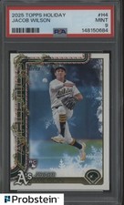 2025 Topps Holiday #H4 Jacob Wilson Oakland A's RC Rookie PSA 9 MINT 