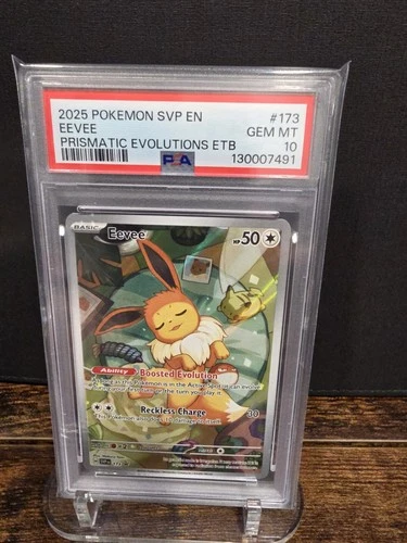 PSA 10 2025 POKEMON BLACK STAR PROMO | PRISMATIC EVOLUTIONS ETB EEVEE 173