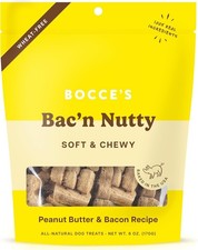 Bocce's Bakery Bac'n Nutty Soft  Chewy Dog Treats, - 6 oz Bag