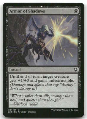 Armor of Shadows #112 (Foil) (NM) Baldur's Gate CLB Magic MTG