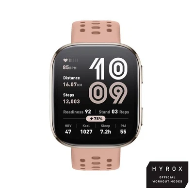 Amazfit BIP 6 Aktivitäts-Tracker Blush Smartwatch HYROX-Modus