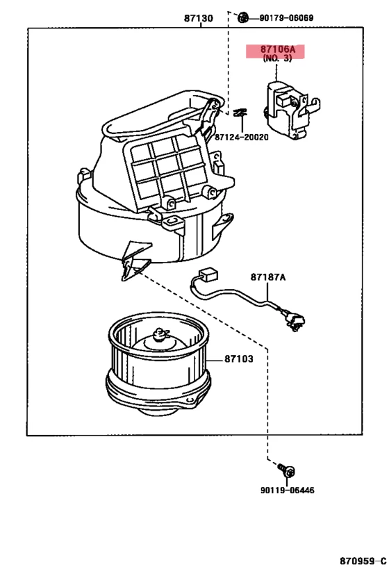 TOYOTA GENUINE DENSO DAMPER SERVO Motor 87106-35040 JDM HILUX SURF LAND CRUISER - Image 2 of 2