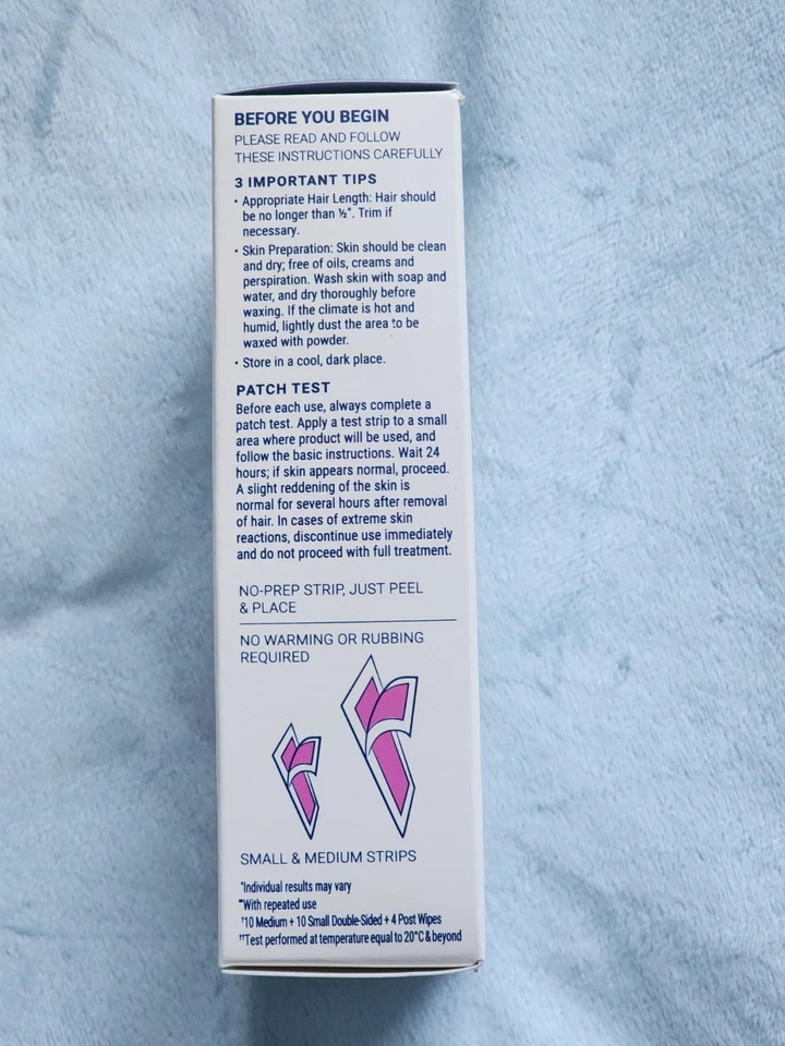 10x Tiras listas para cera Nair - Rostro y bikini - 40 ct | Kit de depilación | Nuevo Foto 4 de 4