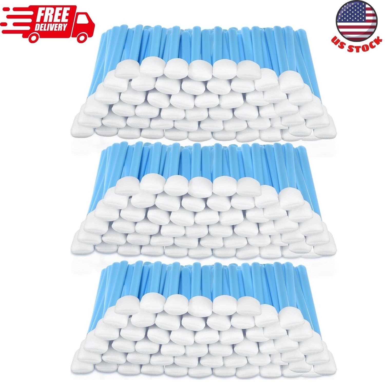 500 Pack Cleaning Swabs 5.1 in, Foam Tips Sponge Sticks for Printer, Electronics