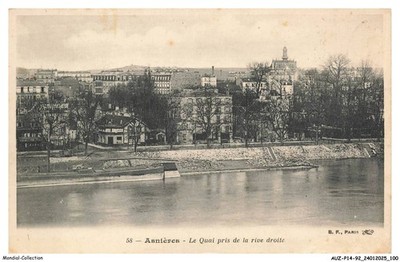 AUZP14-1087-92 - ASNIERES - Le quai taken from the right bank