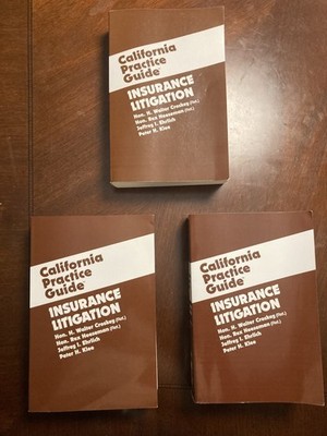 New 2023 Rutter Group California Practice Guide Insurance Litigation Full Set 3v