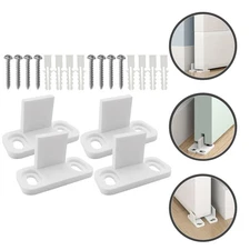 4 Sets Floor Bottom Guide Swing Stopper Barndoor Guides for Sliding Doors New ]