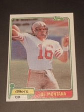 1981 Topps #216 JOE MONTANA Rookie Card RC HOF San Francisco 49er’s  Free Ship. rookie card picture