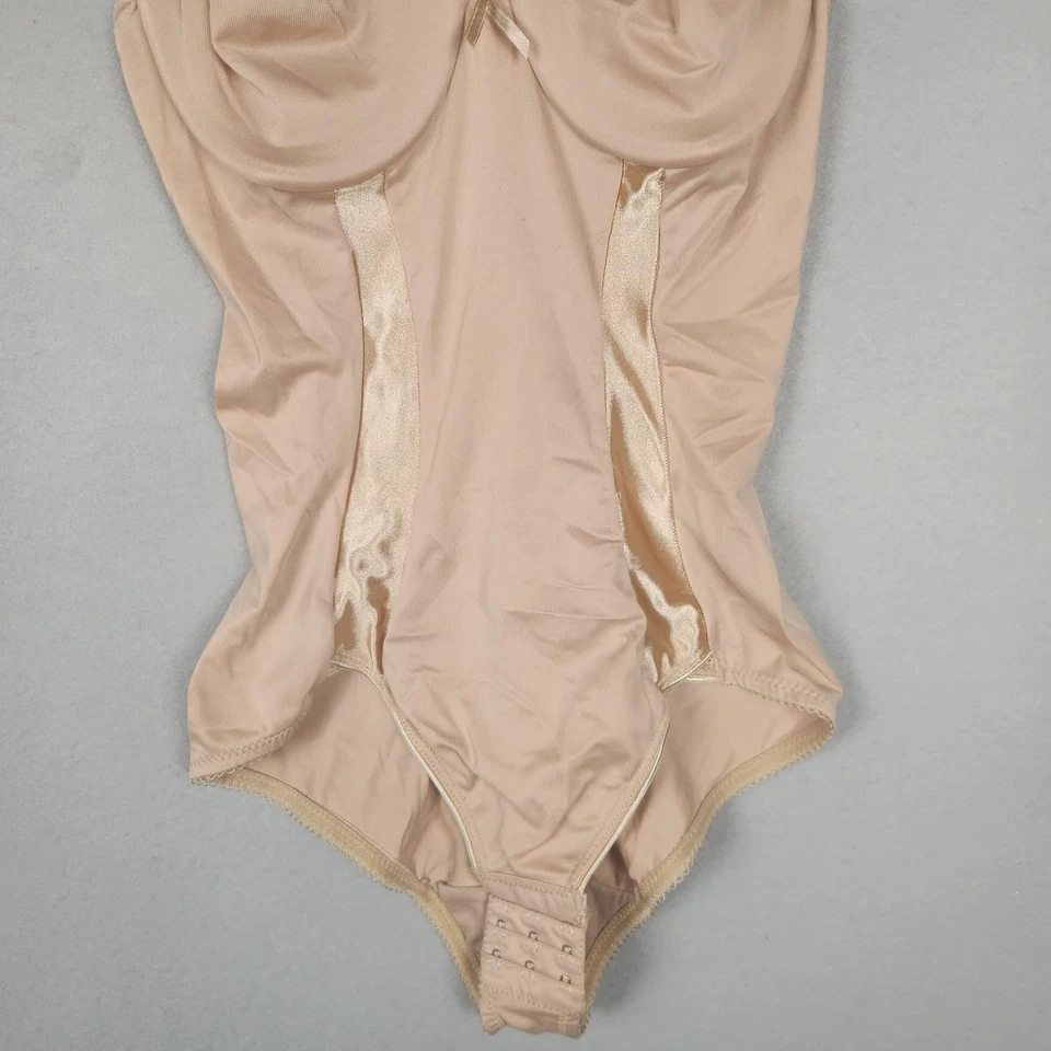 Heavenly Shapewear Bodysuit Womens Large Beige Shaper 4798 Lingerie Spandex - Image 4 of 4