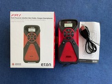 Eton FR1 Multi-Powered Weather Alert Radio W/Flashlight Charges Smartphones NOAA