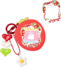 Strawberry Bubble Protective Case for Tamagotchi Uni, Soft TPU Silicone Cover wi