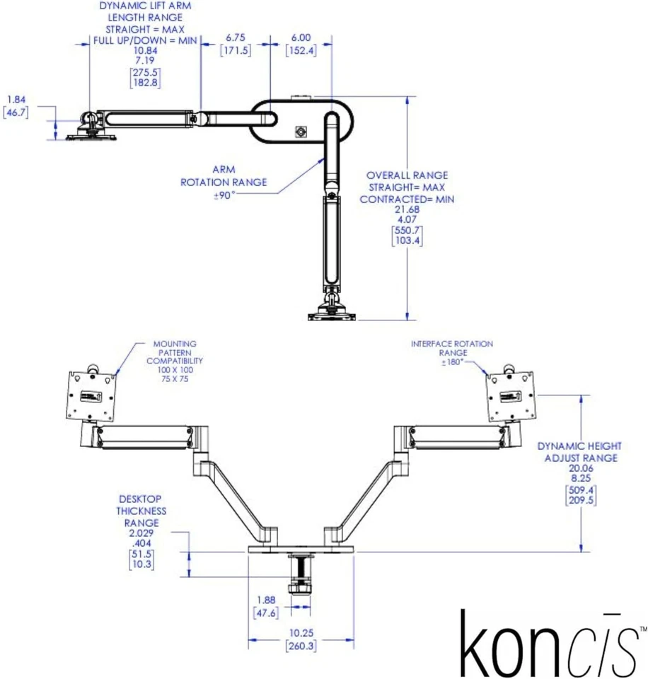 Dual Monitor Desk Mount for 19"-32" Screens - Heavy Duty Clamp Stand - Image 3 of 4