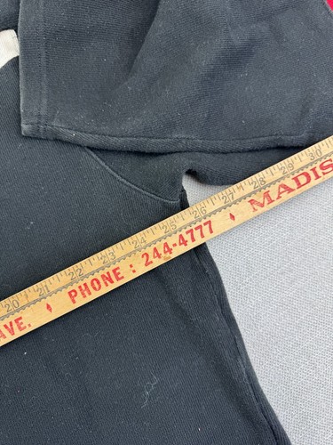Polo Ralph Lauren Jeans Hockey Jersey Size Xl Black Red Long Sleeve 67 Vintage - Picture 7 of 10