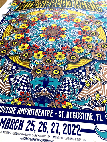 AUTHENTIC Widespread Panic POSTER St Augustine FL 2022 LE Screen Print IN STOCK - Picture 4 of 4