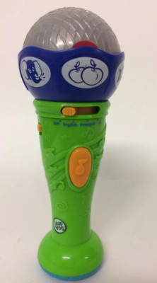 Leap Frog grün Kinder Mikrofon Spielzeug Englisch Französisch Musical 123 elektronisch