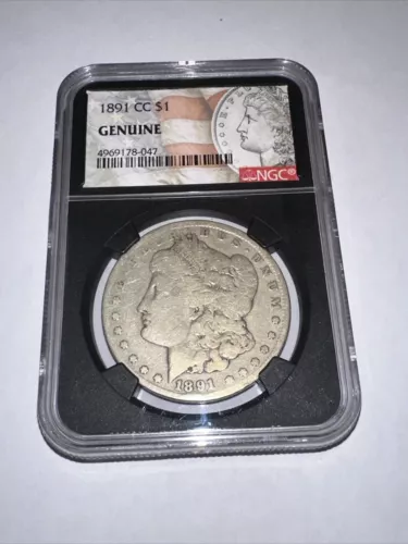 1891 CC Morgan Silver Dollar NGC Genuine Certified CARSON CITY Cert#4969178-047