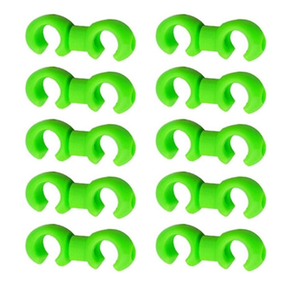  10pcs Bicycle Brake Gear Cable S Style Clips Hose Guide Line Hook