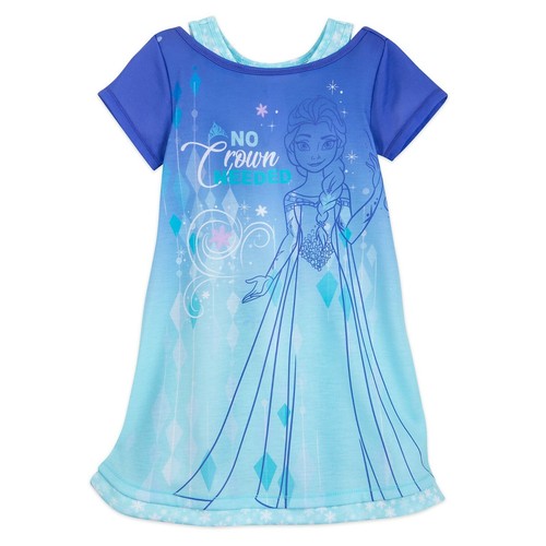 Disney Store Authentic Frozen Queen Elsa Nightshirt Pajamas PJ's Girls Size 2 - Picture 1 of 1