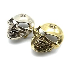 Biker's Skull Buckle,Leather Belt Decoration Buckle,Brass Skull Head Buckle