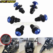 Blue Motorcycle Fairing Screw Windscreen Body Bolts Nut Gasket Kit For Harley