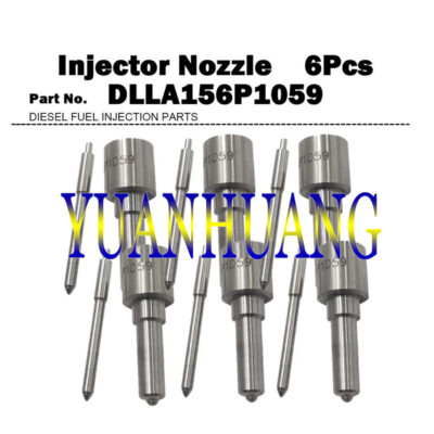 6Pcs Fuel Injector Nozzle DLLA156P1059 for MERCEDES ATEGO AXOR 6.4D A0060172221