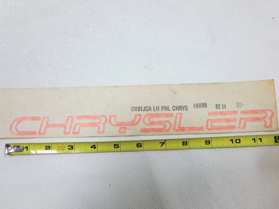 New OEM Mopar 1990 1991 1992 1993 Chrysler Daytona decal NOS trim original - Image 2 of 4