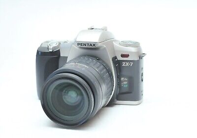 Pentax ZX-7 35mm Film Autofocus SLR Camera Silver with 28 Pentax ZX-7 35mm Film Autofocus SLR Camera Silver with 28
