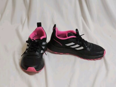 ADIDAS RUN FALCON 2.0 LACE-UP SNEAKERS TRAINER WOMEN SHOES BLACK/PINK SIZE 8.5