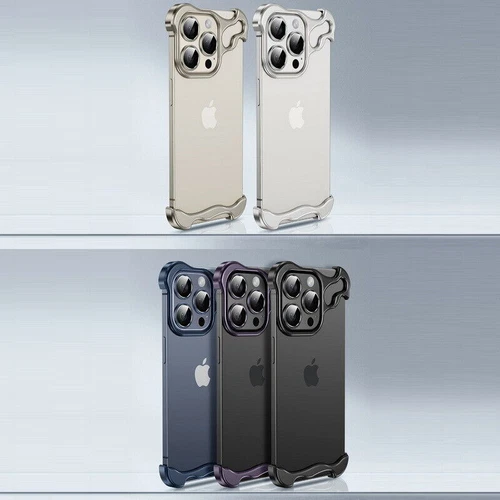 For iPhone 16Pro Max 15 14 Pro Max Aluminium Alloy Metal Frame Case Bumper Cover - Picture 8 of 22