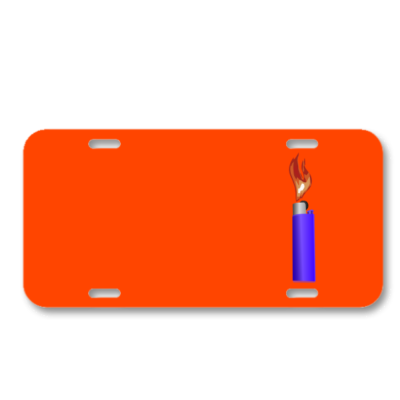 cigarette lighter hot plate Lighter Burn Fire Flame Heat Hot On License Plate Car Front Add Names