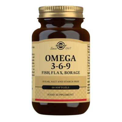 Omega 3 6 9 Fisch Flachs Borretschöl Weichkapseln von Solgar - 60 