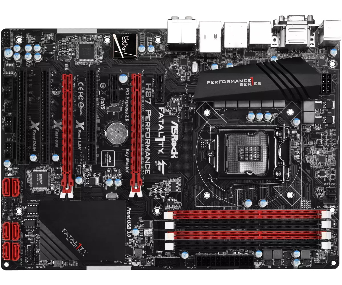 ASRock Fatal1ty H87 Performance Motherboard Intel H87 LGA 1150 DDR3 ATX  Core DVI