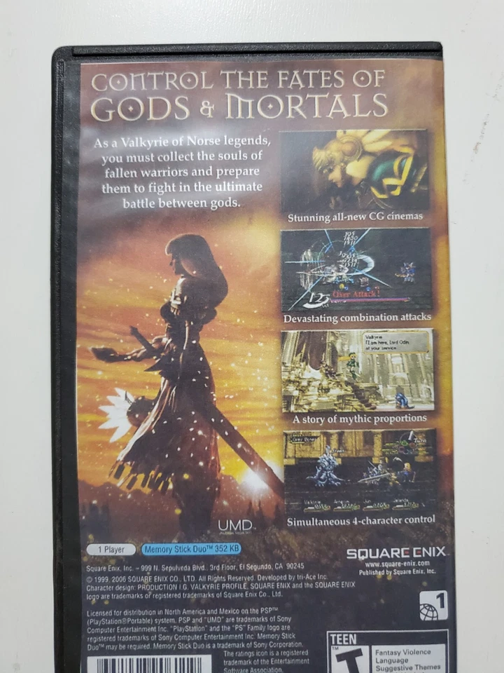 Valkyrie Profile: Lenneth (Sony Playstation PSP) Fantasy Square Enix Rare rpg - Image 3 of 3