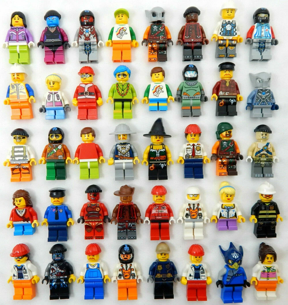 20 NEW LEGO MINIFIG LOT mystery figure minifigure city town space pirate  random