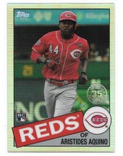 TOPPS CHROME 2020 ARISTIDES AQUINO REDS #85TC-21-1985 SILVER REFRACTOR-RC-MINT