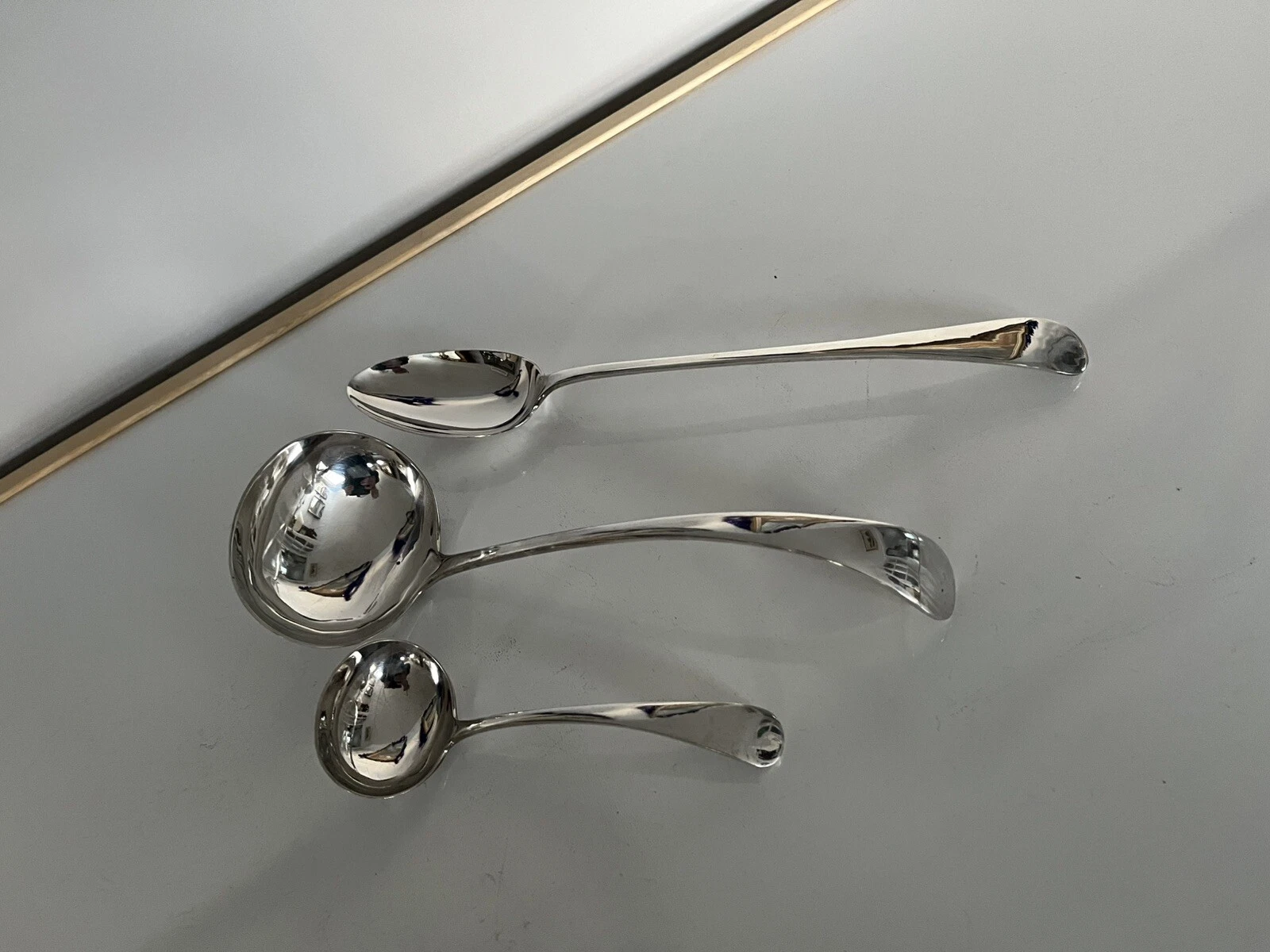 3 PIECE SILVER PLATED SERVING PIECES. SPOON. SOUP & SAUCE LADLE (SS&L-886)
Opens in a new window or 