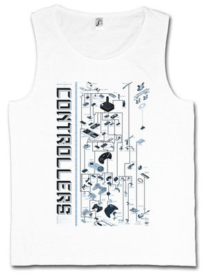 CONTROLLER ECOLUTION II TANK TOP T-SHIRT - Video Evolution Game Retro Gamer Nerd
