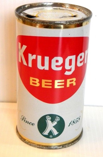 *wow* vintage krueger flat top beer can, krueger brewing co.
