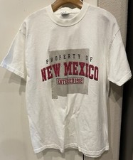 VTG 90s Y2K New Mexico State Aggies NMSU Big Logo Basketball T-shirt White Large