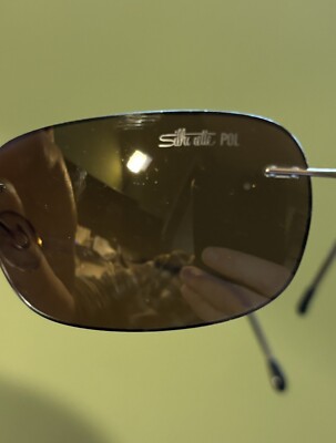 Silhouette Polarized Titanium Rimless Sunglasses; Gold Frames