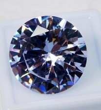 Natural 32.45 Ct Cambodian White Zircon Round Cut Loose Gemstone