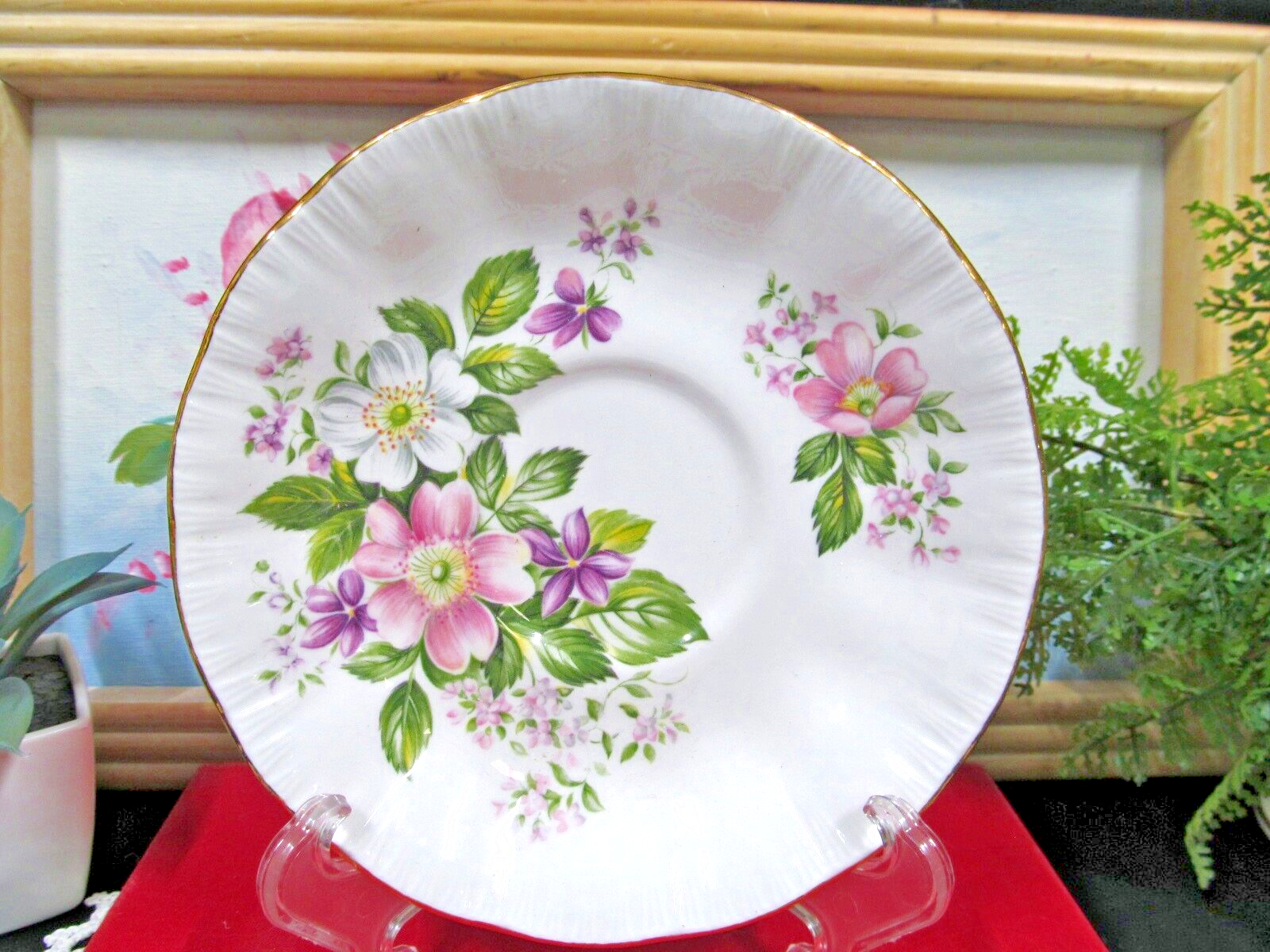 Paragon tea cup and saucer Flower Festival A floral teacup England