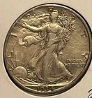 1934-s Walking Liberty  half ,  XF +